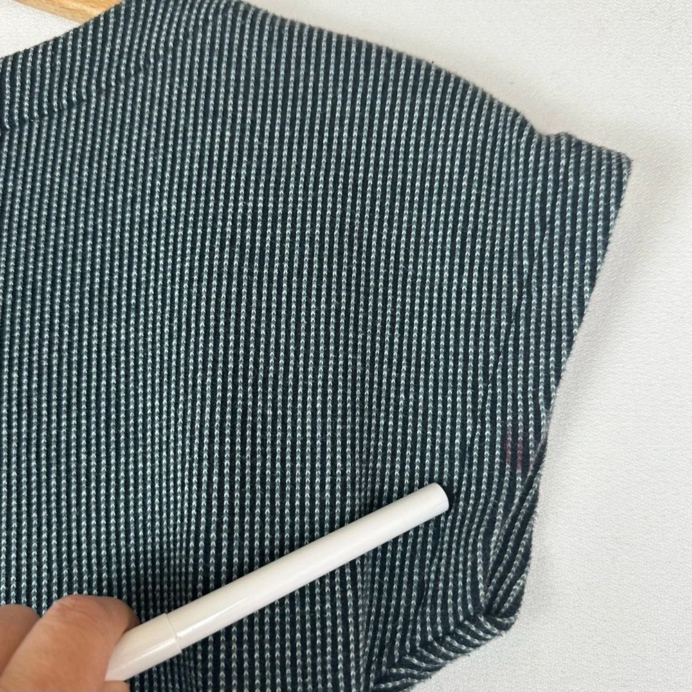 Skunkfunk Faux Wrap A-line Stripe Cap Sleeve Dress A-line - Picture 9 of 10